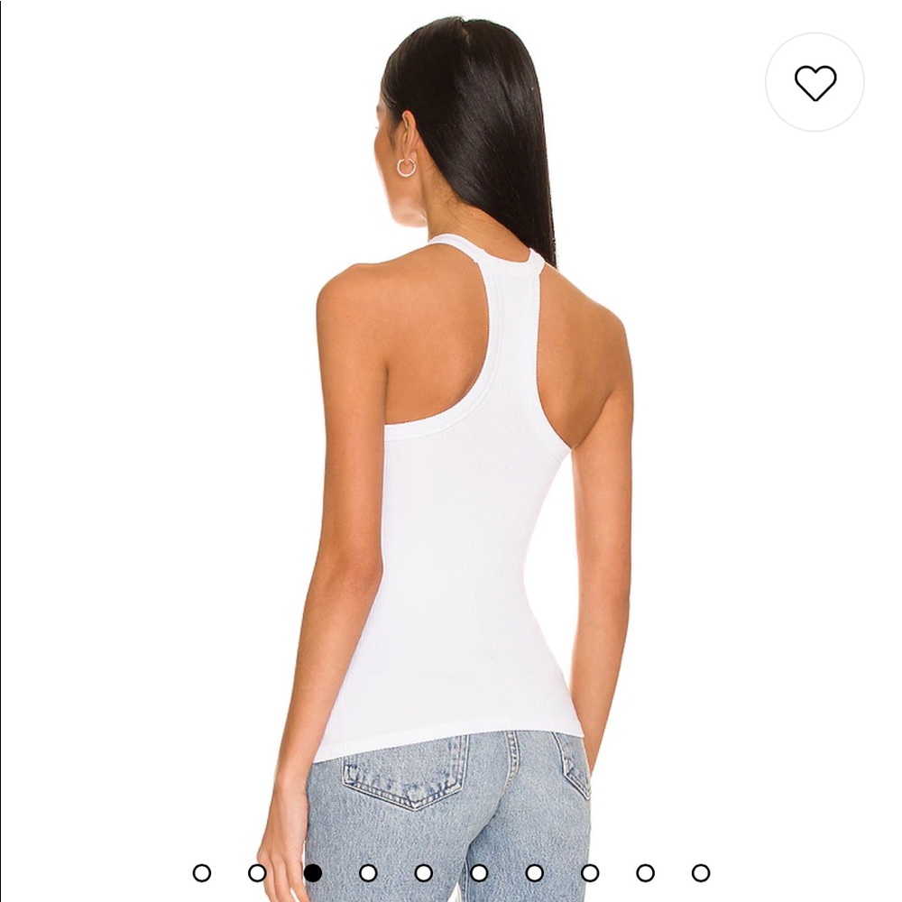 Studio Rib Tank in White - Picture 3 of 4